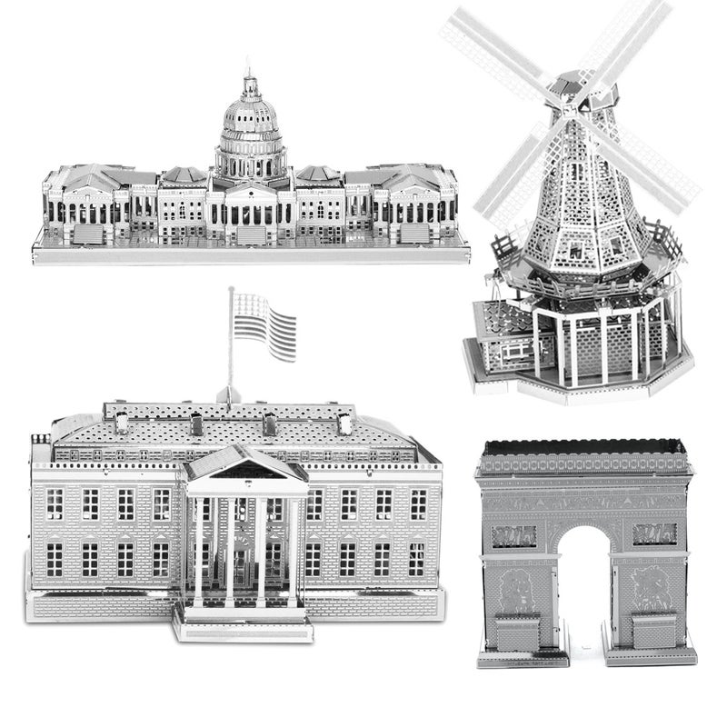 Architectural Diy Handmade 3D Metal Puzzle Adult Stereo Model Assembly Educational Toy High - Image 4